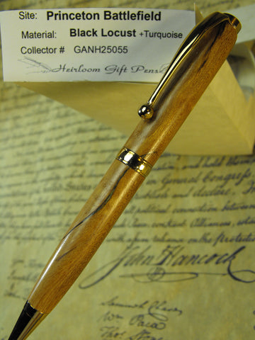 American Revolution Princeton Battlefield Black Locust Tree with turquoise Pen # GANH25055